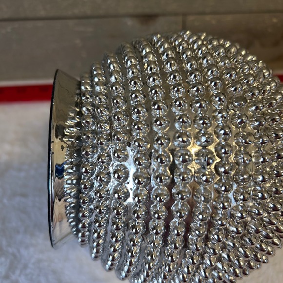 Safavieh New York Glam Beaded Double Gourd Table Lamp Silver Bedside Accent - Picture 8 of 8